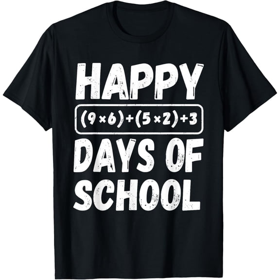 Happy 67 Days of School Math Equation 100th Day of School Adult T-shirt