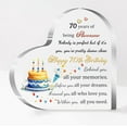 thumbnail image 1 of Happy 70Th Birthday Gift For Her Him Women Men Acrylic Plaques 70-Year-Old Awesome Heart Desk Signs Dad Mum Friends Personalised Seventieth Birthday Present Idea Grandad Nana Appreciate Keepsakes, 1 of 3