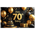 thumbnail image 1 of Happy 70th Birthday Banner Party Supplies Birthday Decorations Backdrop Celebration Background Photography Props Birthday Party Decor, 1 of 8