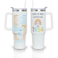 thumbnail image 1 of Happy 70th Birthday Gifts for Women, 40 oz Tumbler with Handle and Straw Lid, 70 Years Old Gifts Idea for Her, Seventy Birthday Present Back in 1954 Tumbler Cup（White）, 1 of 5