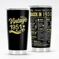 thumbnail image 1 of Happy 72th Birthday Tumblers Gifts for Men Women, Back in 1951 Stainless Steel Tumblers Gifts, 1951 72 Years Old Birthday Gift For Wife Husband Mom Dad Grandparents, 1 of 6