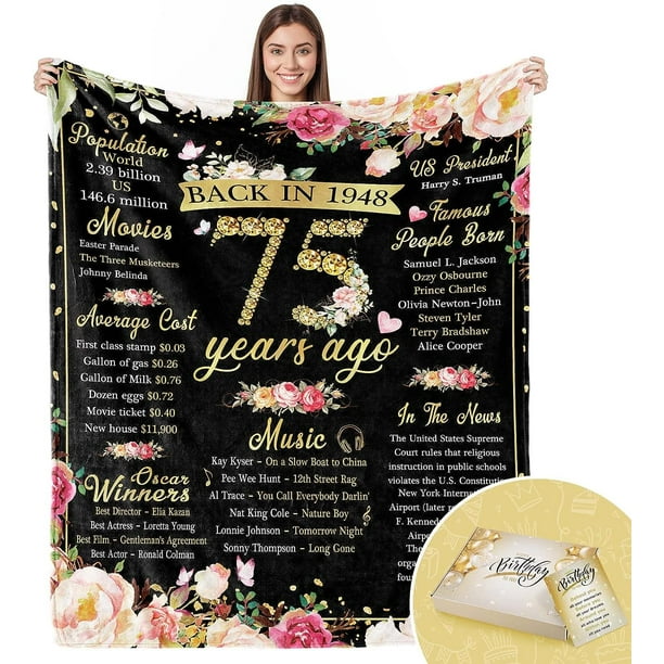 Happy 75th Birthday Gifts for Women Men 1948 75th Birthday 
