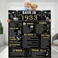 thumbnail image 1 of Happy 82th Birthday Gifts for Women Men, 82th Birthday Gift Ideas for Wife Husband Mom and Dad, Parents Wedding Anniversary Blanket, Back in 1942, 1 of 5