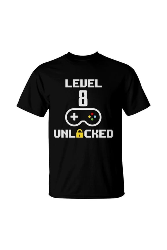Happy 8Th Birthday Like Level 8 Unlocked Video Game TShirt