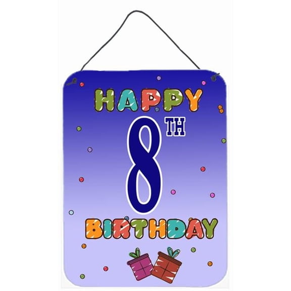 Happy 8Th Birthday Wall and Door Hanging Prints