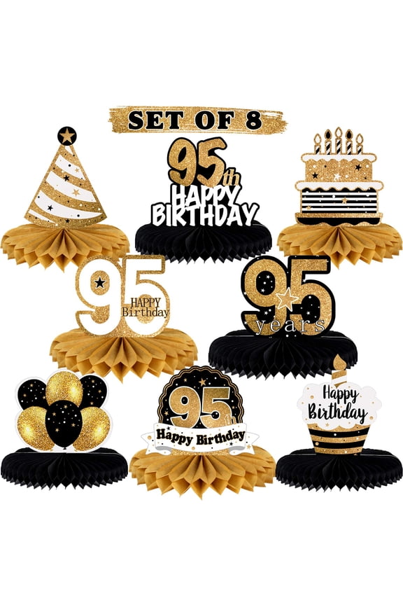 Happy 95th Birthday Honeycomb Centerpieces Cheers to 95th Birthday 95 Years Old