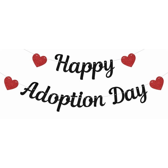 Happy Adoption Day Week Banner Adoption Party Decorations Child Adoption Pet Adoption Decorations