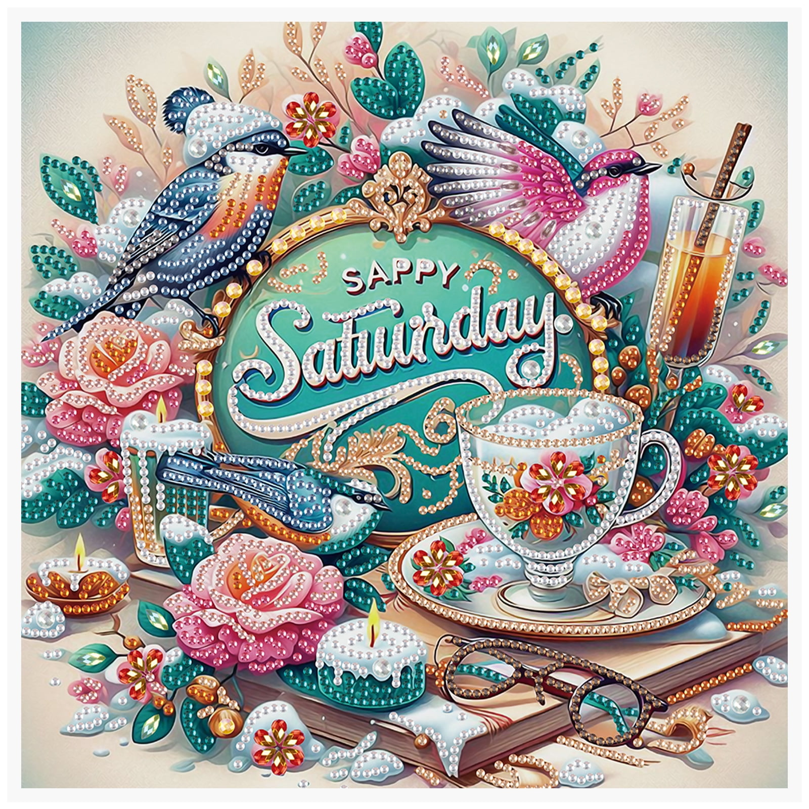 Happy Afternoon Tea Diamond Art Painting Kit - Walmart.com