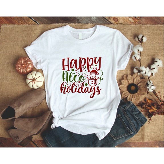 Happy Alco Holidays Christmas Unisex T-Shirt in Various Colors