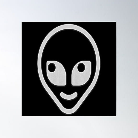 Happy Alien Face Poster Wall Art, Modern Wall Decor For Living Room Bedroom, 30x30 UNFRAMED