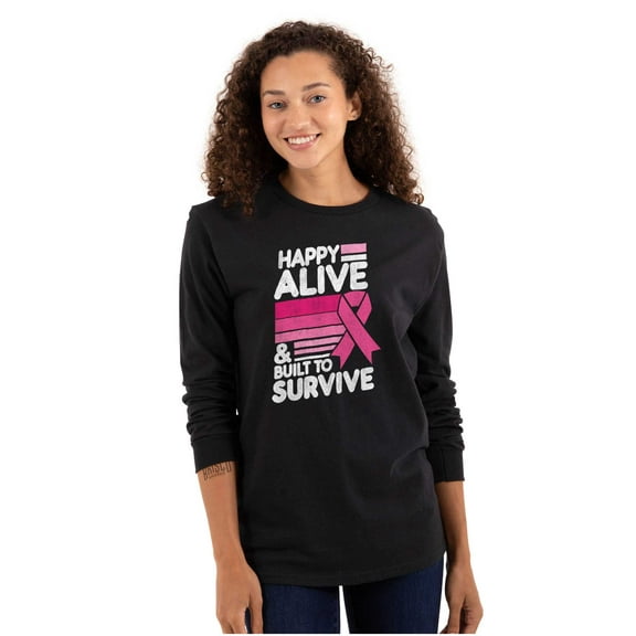 Happy Alive Built To Survive Warrior Women's Long Sleeve T Shirt Brisco Brands M