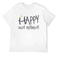 thumbnail image 1 of Happy And Retired Funny Retirement Round Neck T-Shirt White Medium, 1 of 5