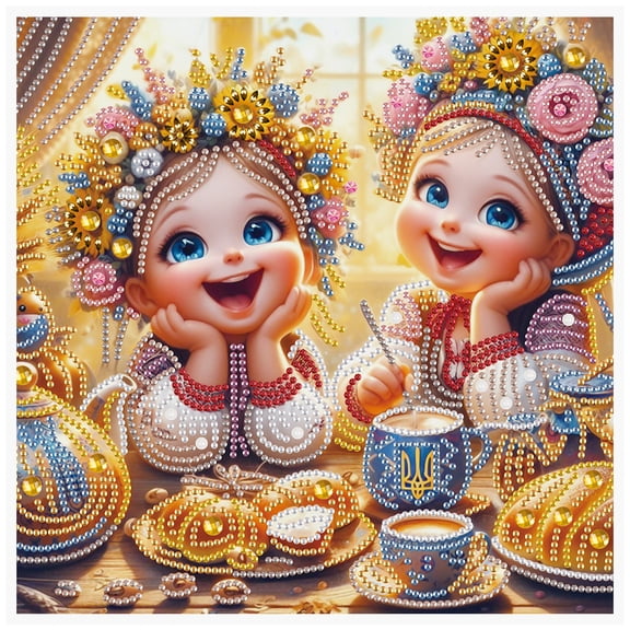 Happy Angel Diamond Art Painting Kit for Afternoon Tea