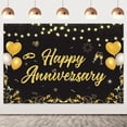 thumbnail image 1 of Happy Anniversary Backdrop Balloons Photography Background, Poster for Wedding Anniversary Party, Birthday Party Decor Banner, 1 of 6
