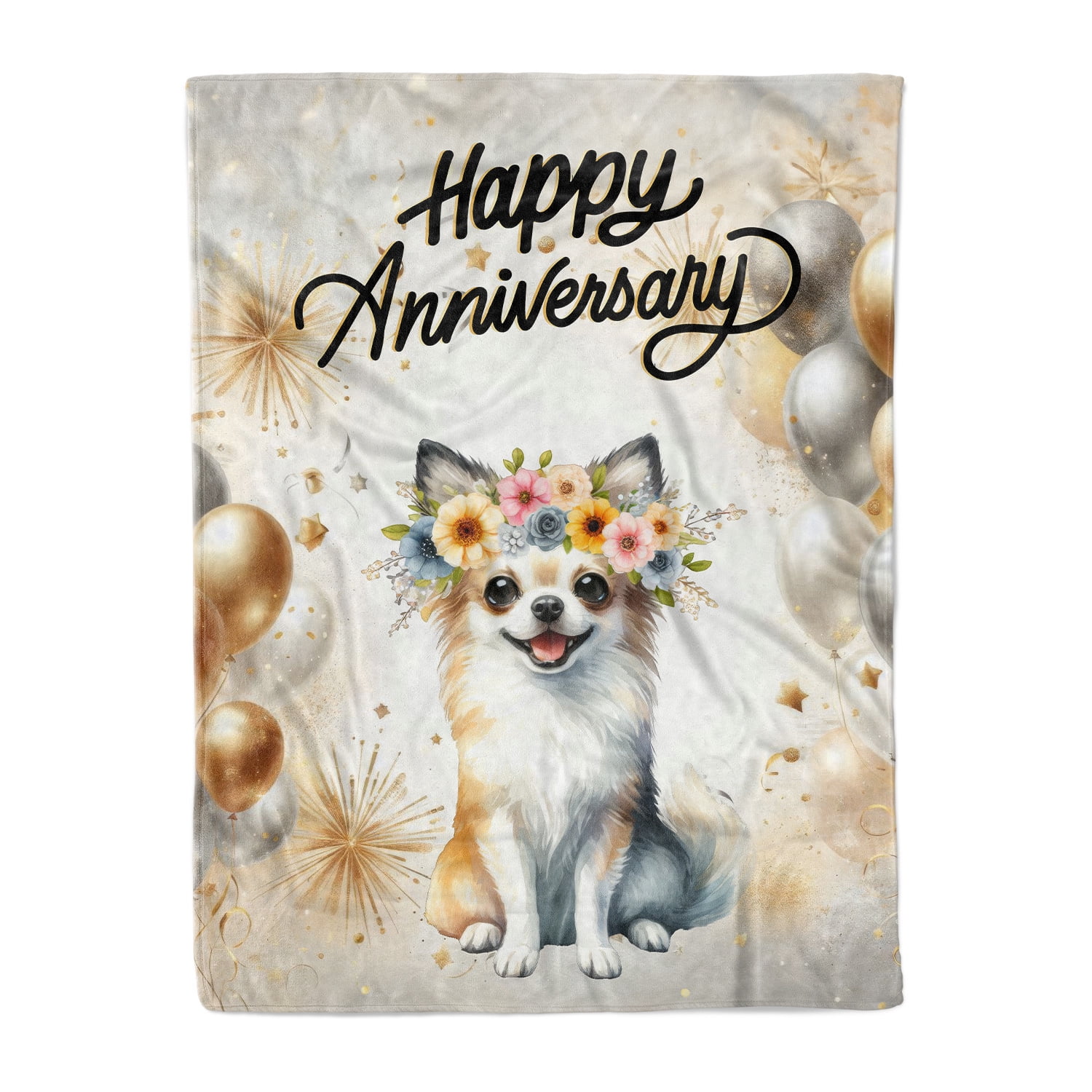 Happy Anniversary Chihuahua Celebrates Wedding Love Family Party Cozy Happy Anniversary Chihuahua Celebrates Wedding Love Family Party Cozy