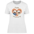 thumbnail image 1 of Happy Anniversary Cute Pug Dogs T-Shirt Women -Image by Shutterstock, Female Large, 1 of 2