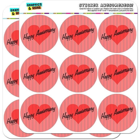 Happy Anniversary Heart Love Wedding 18 2" Planner Calendar Scrapbooking Crafting Stickers