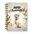 thumbnail image 1 of Happy Anniversary Labrador Retriever Celebrates Wedding Love Family Party Spiral Bound Journal Lab Dog Lover Gifts 5x7in Spiral Notebook - 01015, 1 of 5