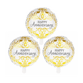 thumbnail image 1 of Happy Anniversary Mylar Balloon Set – 3 Pack Foil Balloons for Celebrations, 1 of 4