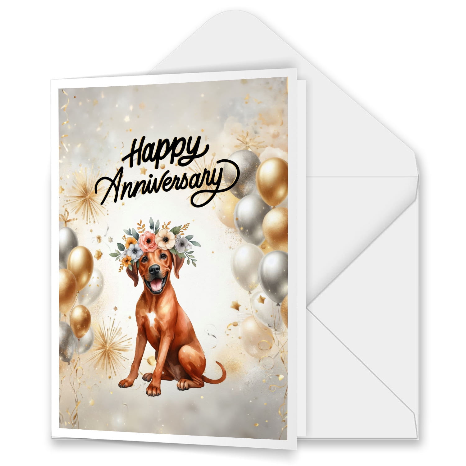 Happy Anniversary Rhodesian Ridgeback Celebrates Wedding Love Family ...