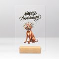 thumbnail image 1 of Happy Anniversary Rhodesian Ridgeback Celebrates Wedding Love Family Party Acrylic Plaque Sign Ashwood Base Ridgebacks Dog Lover Gifts Home Desk Decor - 01015, 1 of 5