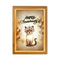 thumbnail image 1 of Happy Anniversary Siamese Celebrates Wedding Love Family Party Acrylic Plaque with Wood Photo Frame Box Cat Lover Kitten Owner Gifts Light Box - 01015, 1 of 5