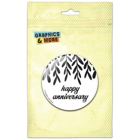 Happy Anniversary with Branches Refrigerator Button Magnet