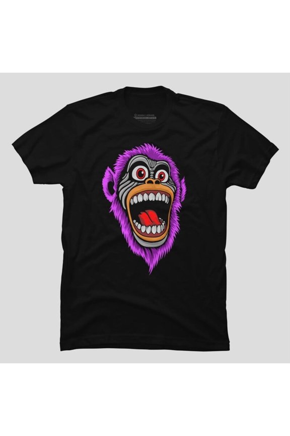 Happy Ape Funny Cartoon Monkey Meme Humor Graphic H41563 T-Shirt, for Men and Women, Up to Size 5XL