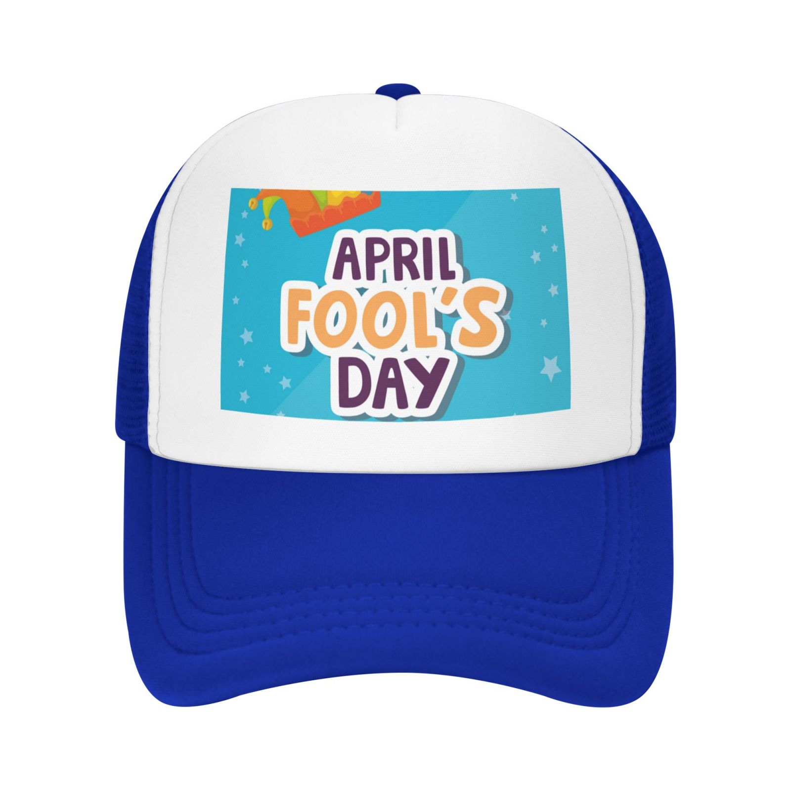 Happy April Fools' Day Funny Pattern Hats for Men Women Mesh Baseball