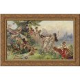 thumbnail image 1 of Happy Arcadia 24x18 Gold Ornate Wood Framed Canvas Art by Makovsky, Konstantin, 1 of 2