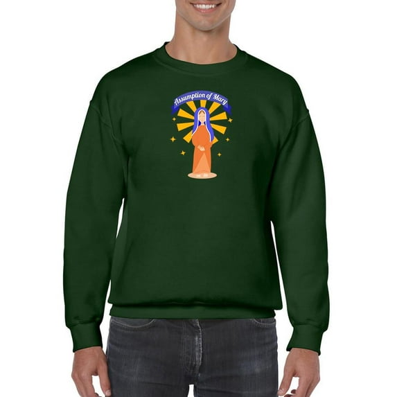 Happy Assumption Of Banner Sweatshirt Men -Image by Shutterstock, Male Small
