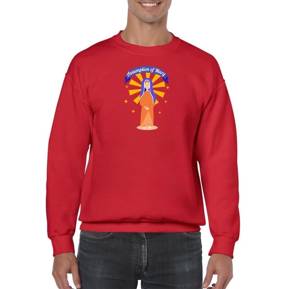 Happy Assumption Of Banner Sweatshirt Men -Image by Shutterstock, Male XX-Large