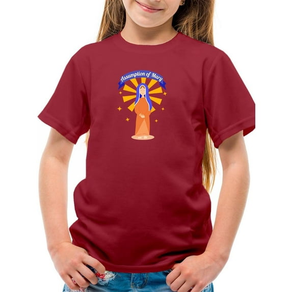 Happy Assumption Of Mary Day T-Shirt Juniors -Image by Shutterstock, x-Large