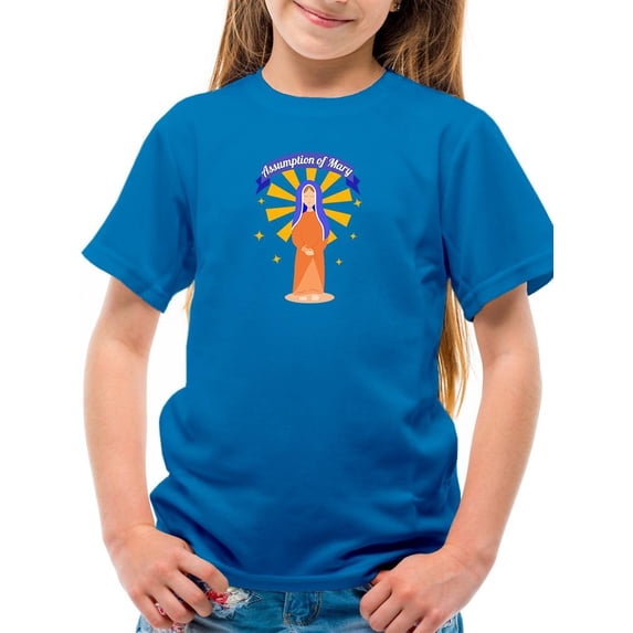 Happy Assumption Of Mary Day T-Shirt Juniors -Image by Shutterstock, x-Small