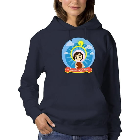 Happy Assumption Of Mary. Hoodie Women -Image by Shutterstock, Female Large