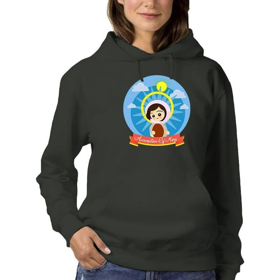 Happy Assumption Of Mary. Hoodie Women -Image by Shutterstock, Female Small