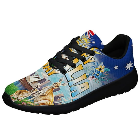 Happy AuStalia Day Koala and Kangaroo AuStalian Shoes Sneakers Black Size 11