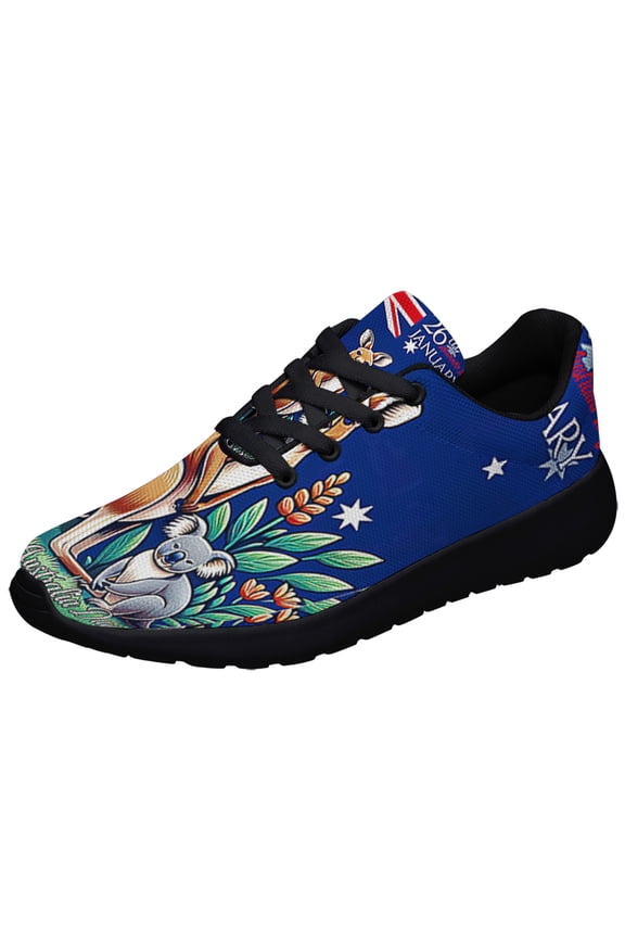 Happy AuStalia Day6th January Kangaroo and Koala AuStalia Shoes Sneakers Black Size 8.5
