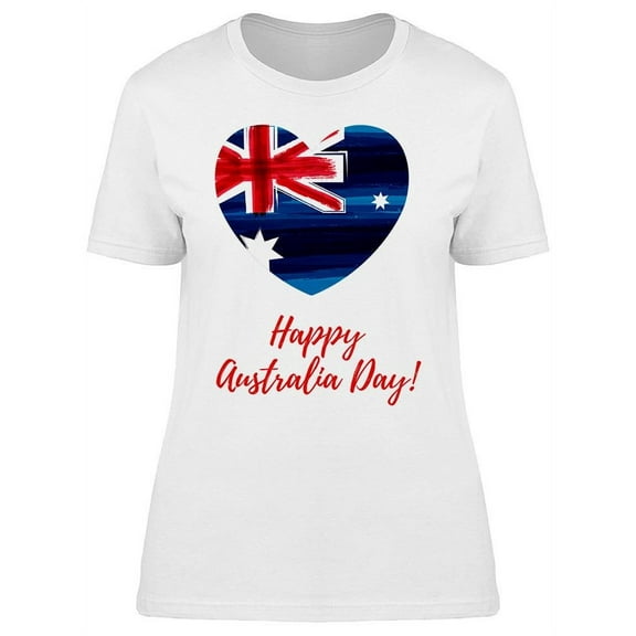 Happy Australia Day W/heart T-Shirt Women -Image by Shutterstock, Female Large