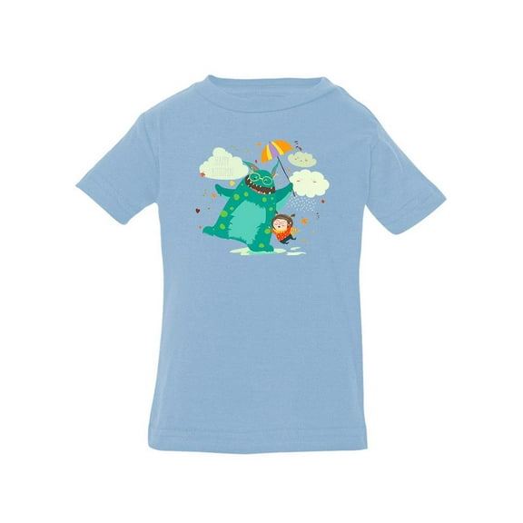Happy Autumn Monster And Girl T-Shirt Infant -Image by Shutterstock, 24 Months