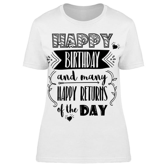 Happy Awesome Birthday T-Shirt Women -Image by Shutterstock, Female Large