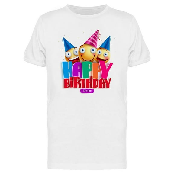 Happy B-Day Reactions T-Shirt Men -Image by Shutterstock, Male Large