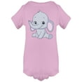 thumbnail image 1 of Happy Baby Elephant Design Bodysuit Infant -Image by Shutterstock,  6 Months, 1 of 2