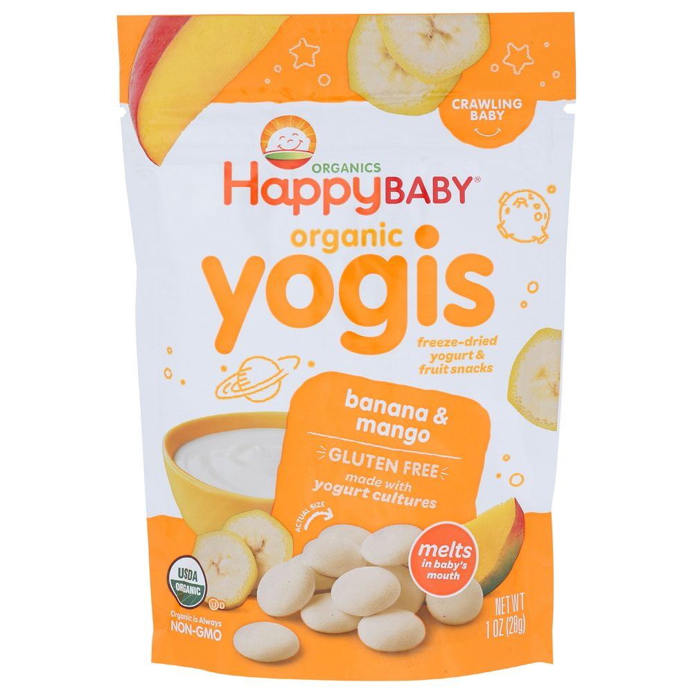 Happy Baby Organics Yogis, Banana Mango & Yogurt Organic FreezeDried