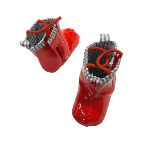 Happy Baby Infant Girls & Boys Shiny Red Rain Boots Shoes 6-9 Months