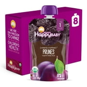 Happy Baby Organics Clearly Crafted, Stage 1 Prunes Organic Baby Food, 3.5oz Pouch (8 Pack)