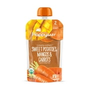 Happy Baby Organics Clearly Crafted, Stage 2, Sweet Potatoes Mangos & Carrots Organic Baby Food, 4 oz Pouch