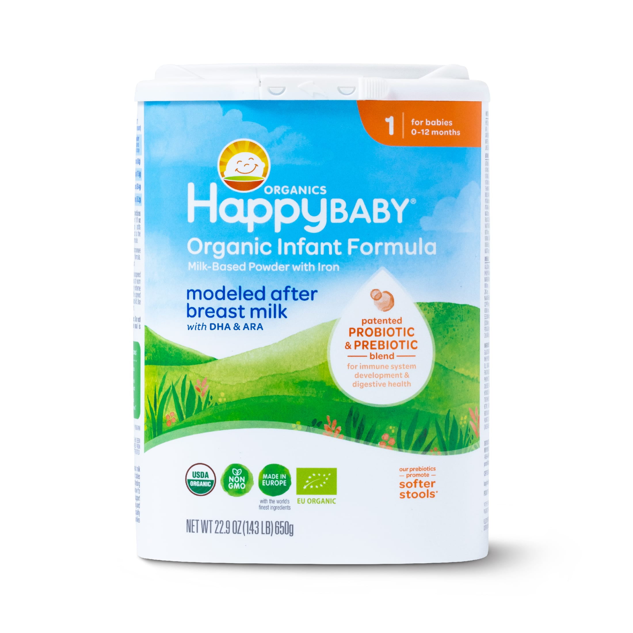 Happy Baby Organic Milk-Based Infant Formula Powder with Iron