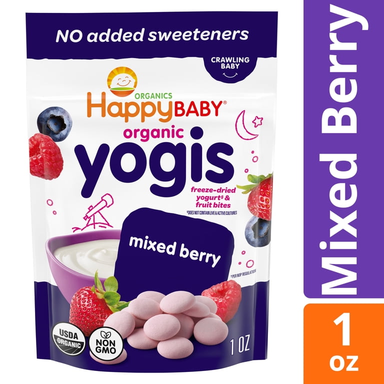 Happy Baby Organics Yogis Mixed Berry Freeze-Dried Yogurt and