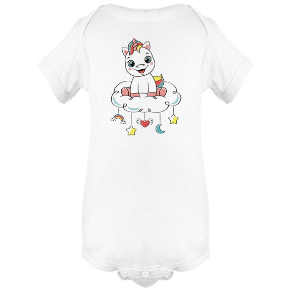 Happy Baby Unicorn On Cloud Bodysuit Infant -Image by Shutterstock, 24 Months